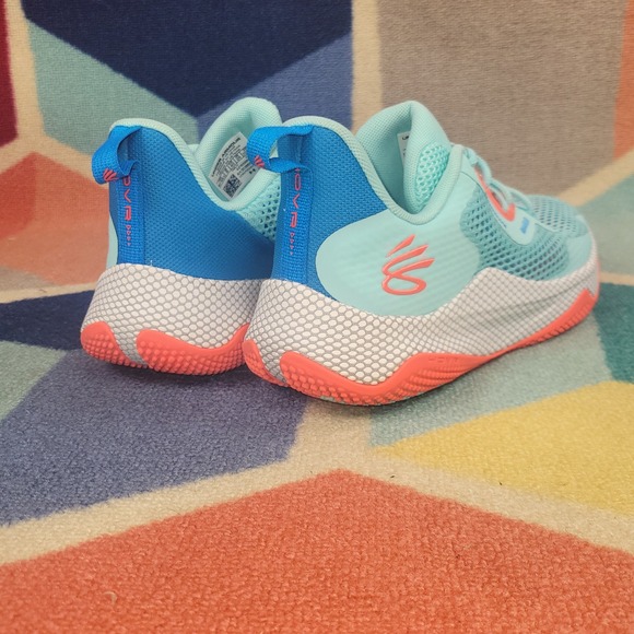 Under Armour Curry HOVR Splash 3 Basketball Shoes Blue Surf 3026899-300 Mens 7 - Picture 7 of 9